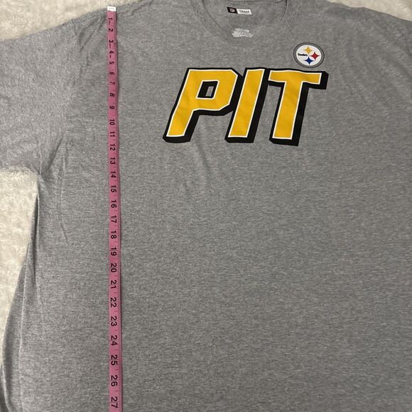 NFL Pittsburgh Steelers T Shirt Gray Crew Neck Short Sleeve  Men’s Size 3XL - Picture 7 of 11
